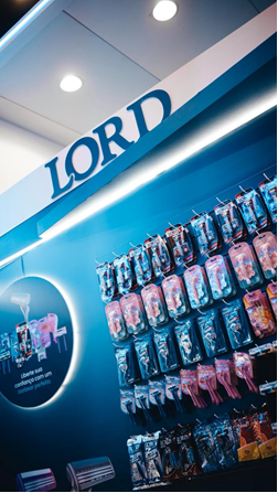 LORD global retail wall and product placement